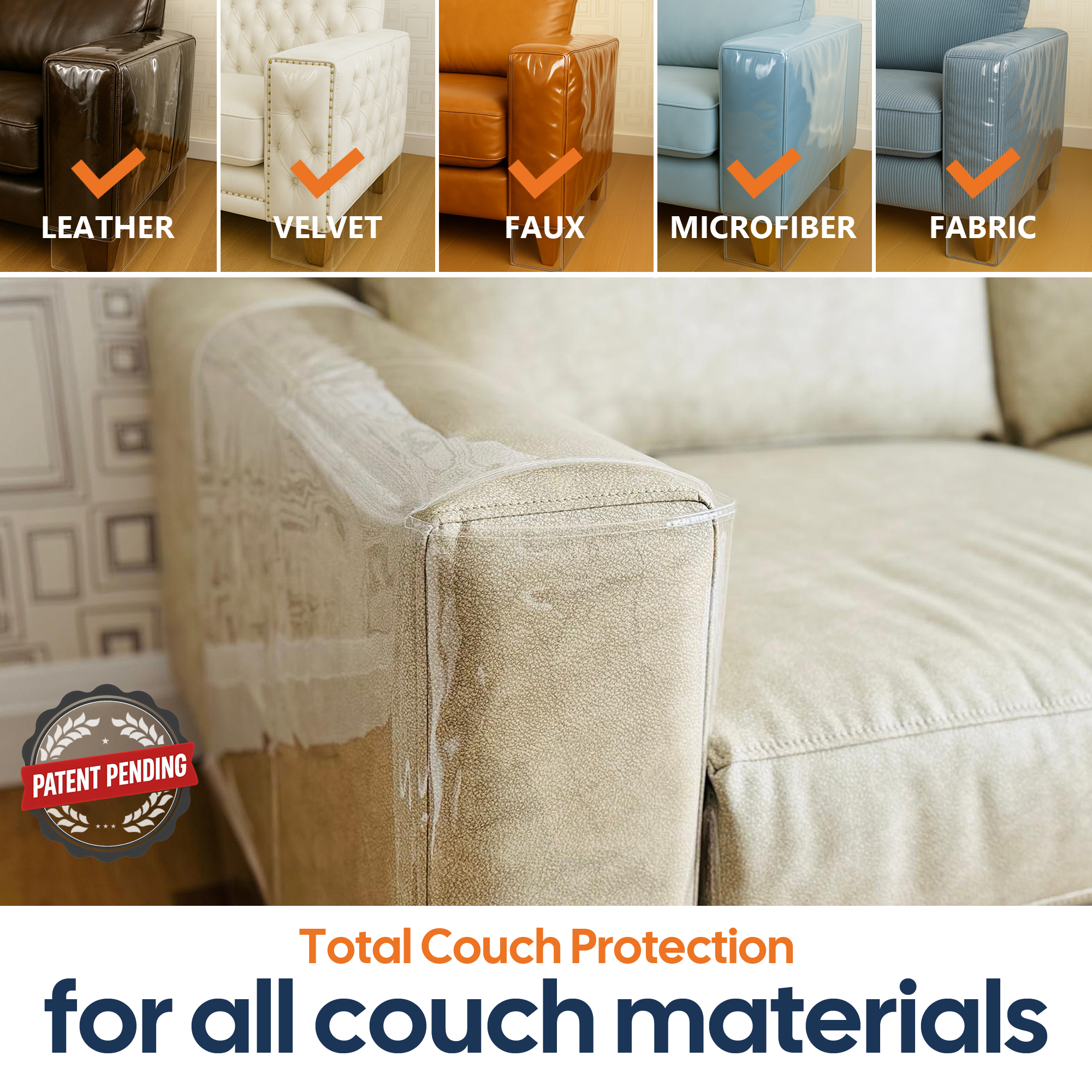 Cat Scratch Furniture Protector and Couch Arm Covers